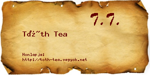 Tóth Tea névjegykártya